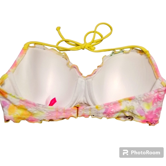 VICTORIA'S SECRET FLORAL PADDED BIKINI TOP 34C - Picture 3 of 4